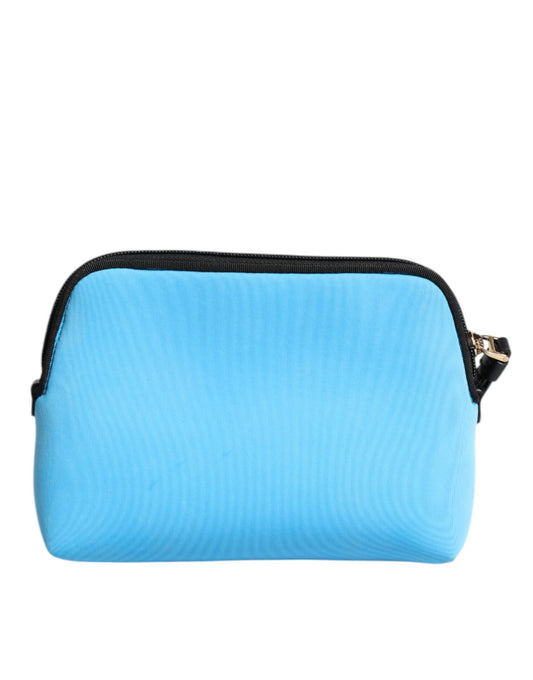 Dolce & Gabbana Blue DG Logo Print Clutch Zip Borse Pouch Bag