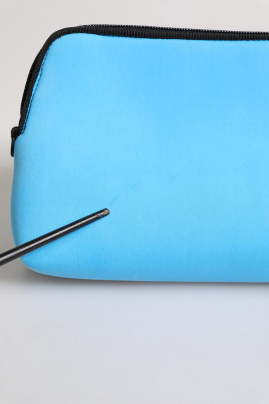 Dolce & Gabbana Blue DG Logo Print Clutch Zip Borse Pouch Bag