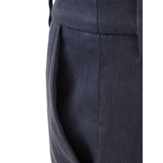 Lardini Blue Linen Jeans & Pant