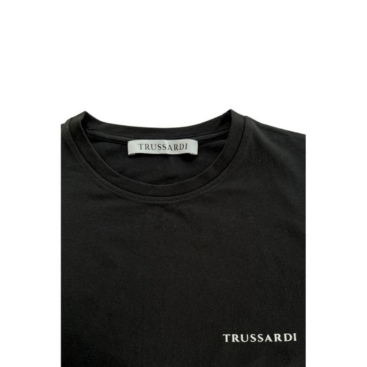 Trussardi Beachwear Black Cotton Men's T-Shirt
