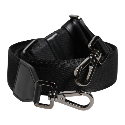 Dolce & Gabbana Black Solid Polyester Bag Handle Shoulder Strap
