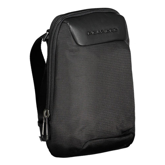 Piquadro Black Recycled Polyethylene Men Shoulder Bag