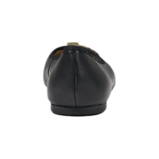 Liu Jo Black Leather Flat Shoe