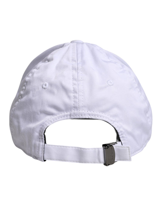 Dolce & Gabbana White DG Logo Plaque 6 Panels Baseball Cap