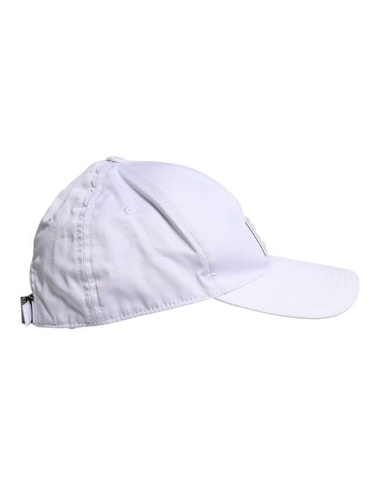 Dolce & Gabbana White DG Logo Plaque 6 Panels Baseball Cap