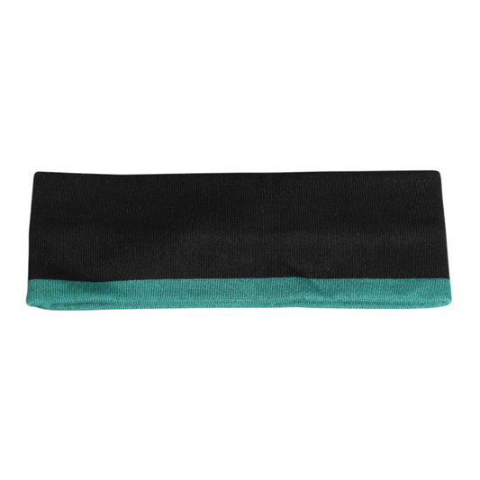 Dolce & Gabbana Black Silk Knitted DG Queen Head Band Hat