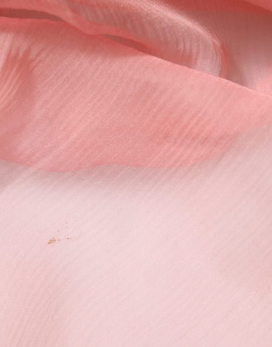 Dolce & Gabbana Pink Silk Rectangle Women Wrap Shawl Scarf