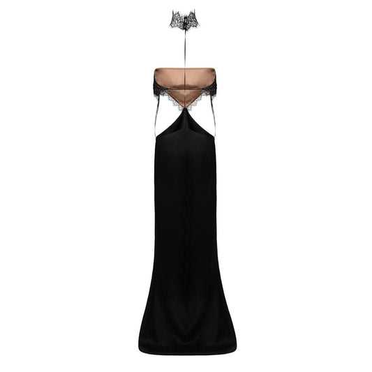 Retrofête Black Silk Dress