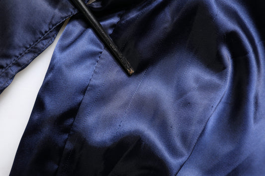 Dolce & Gabbana Blue Nylon DG Crown Full Zip Bomber Jacket