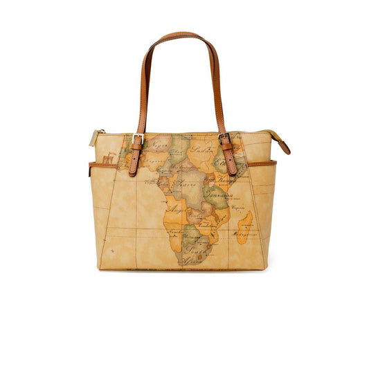 Alviero Martini Prima Classe Beige Cotton Handbag