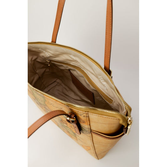 Alviero Martini Prima Classe Beige Cotton Handbag