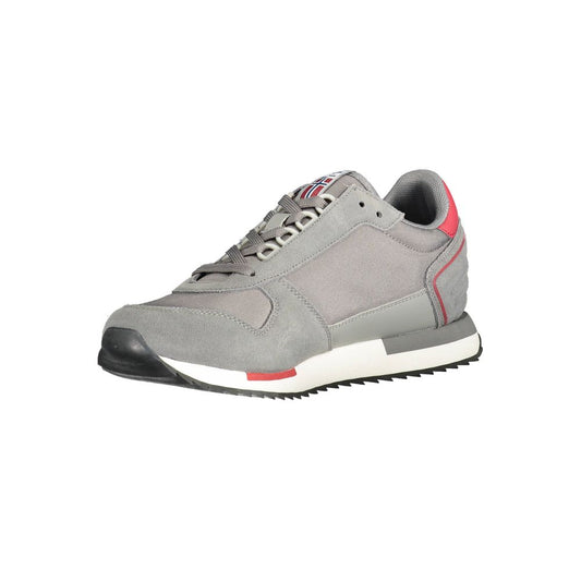 Napapijri Brown Leather Men Sneaker