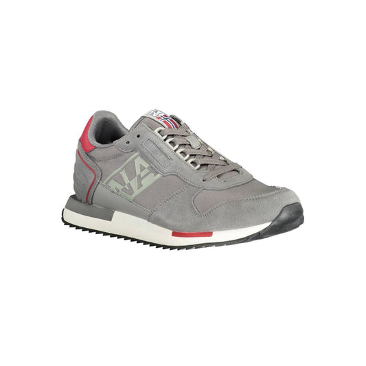 Napapijri Brown Leather Men Sneaker