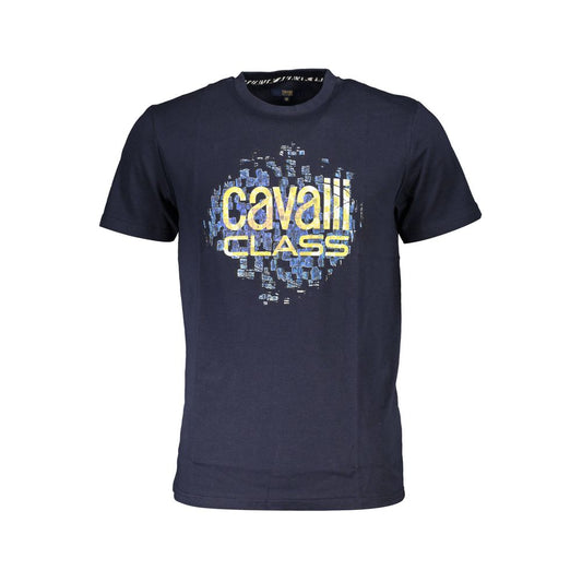 Cavalli Class Blue Cotton Men T-Shirt