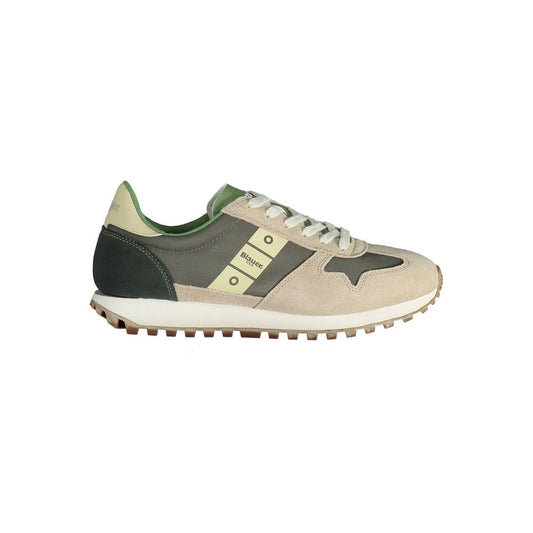 Blauer Beige Leather Men Sneaker
