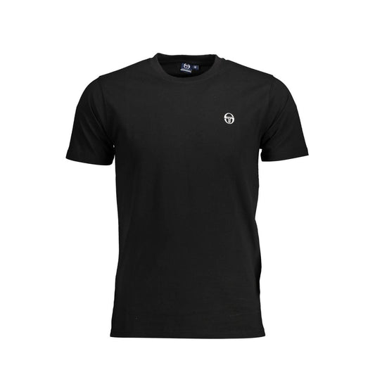 Sergio Tacchini Black Cotton Men T-Shirt