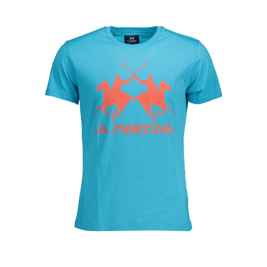 La Martina Blue Cotton T-Shirt