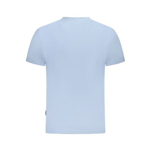 Napapijri Light Blue Cotton Men T-Shirt