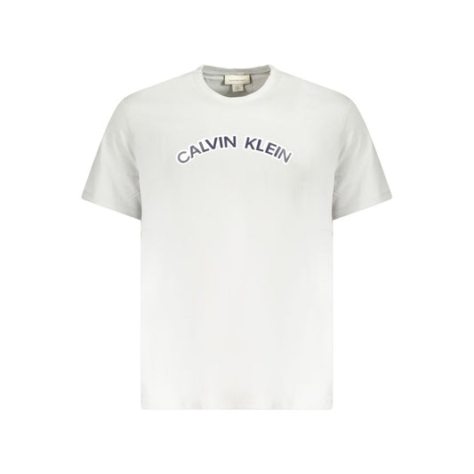 Calvin Klein Gray Cotton Men T-Shirt