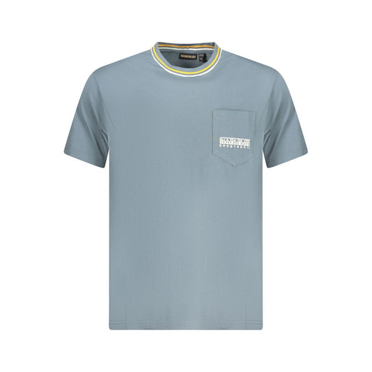 Napapijri Gray Organic Cotton Men T-Shirt