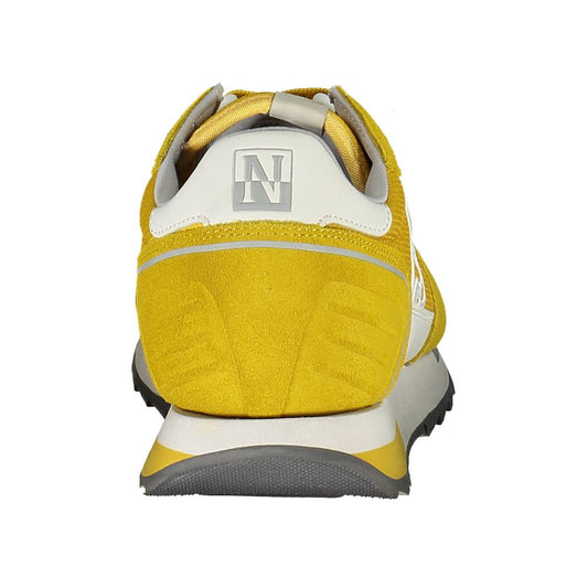 Napapijri Yellow Leather Men Sneaker