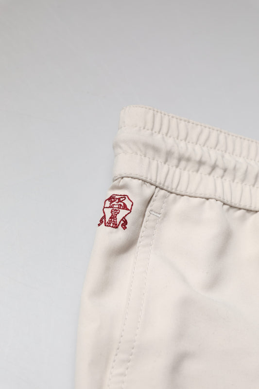 Brunello Cucinelli Off White Logo Men Bermuda Sweatshorts Shorts