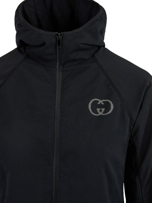 Gucci Black Polyamide Hoodie Sweatshirt