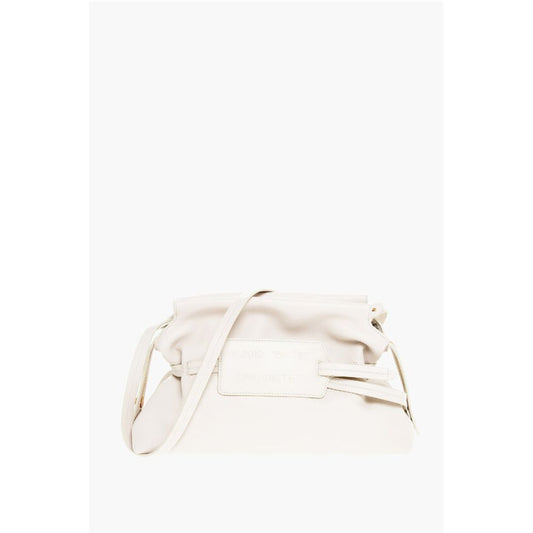 Off-White Solid Color Leather Clutch