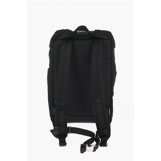 Off-White Solid Color Nylon Hiking Backpack
