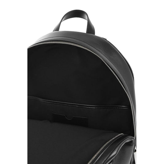 Off-White Leather ROUND VARSITY Backpack with Patches