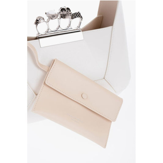 Alexander McQueen Saffiano Leather Hobo Bag with Jewellery Closure