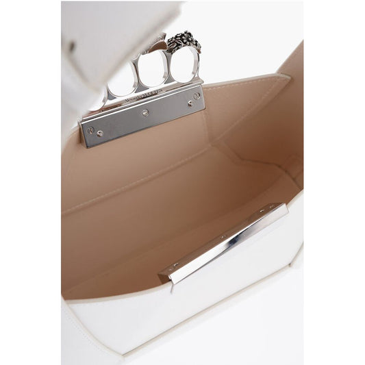 Alexander McQueen Saffiano Leather Hobo Bag with Jewellery Closure