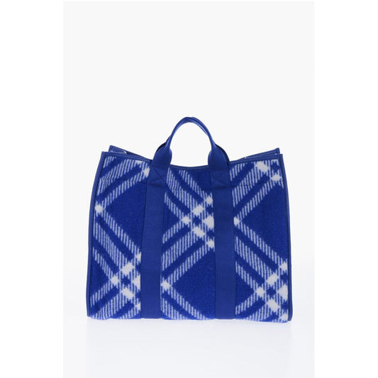 Burberry Wool Jacquard Bag with Outer Pockets