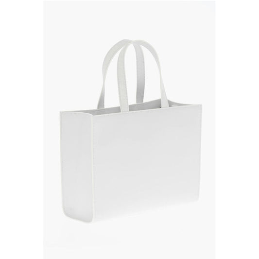 Off-White Leather Printed Tote Bag
