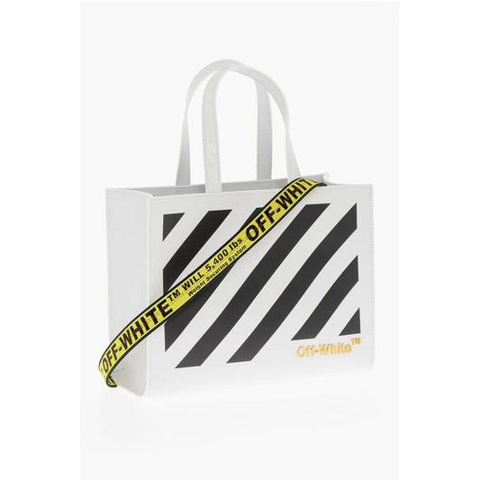 Off-White Leather Printed Tote Bag