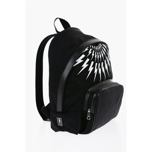 Neil Barrett Fabric FAIR-ISLE THUNDERBOLT Backpack