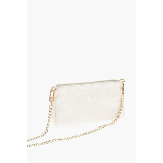 Moschino LOVE Textured Leather Shoulder Bag with Logo-Print