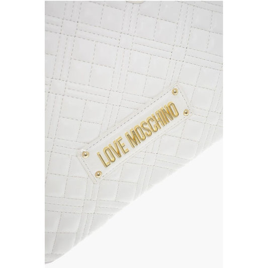 Moschino LOVE Quilted Textured faux Leather with a LM Logo