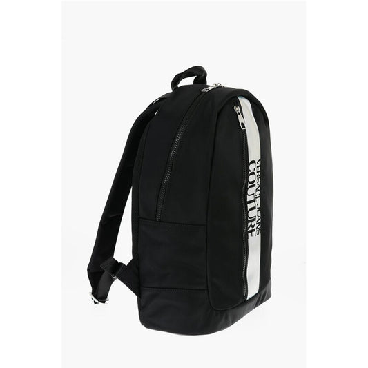 Versace JEANS COUTURE Nylon Backpack with Contrasting Logoed Detail