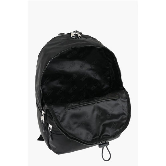 Versace JEANS COUTURE Solid Color Nylon Backpack with Logoed Detail