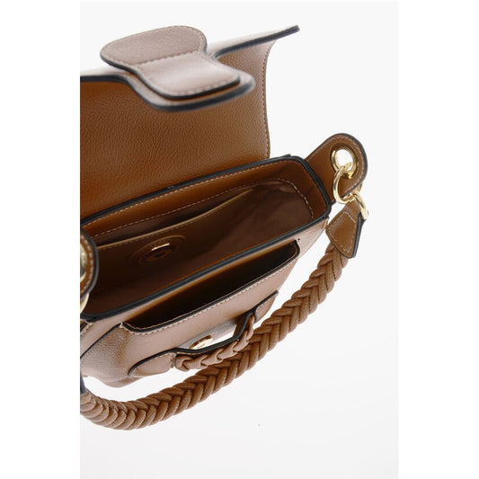 Moschino LOVE Faux Leather Saddle Bag with Braided Details