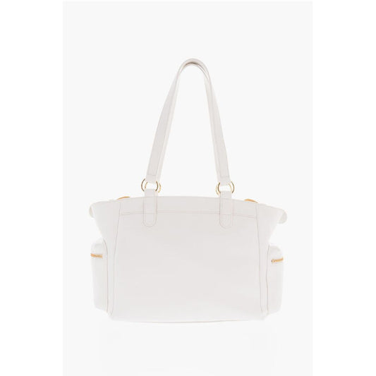 Moschino LOVE Faux Leather Shoulder Bag with Removable Golden Charm