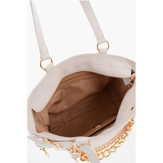 Moschino LOVE Faux Leather Shoulder Bag with Removable Golden Charm