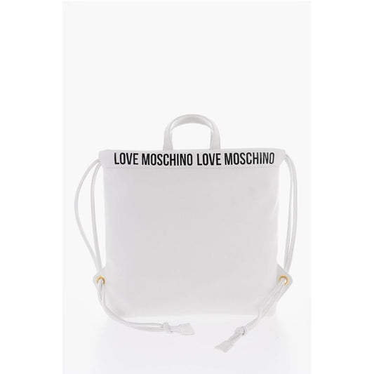 Moschino LOVE Faux Leather Handbag with Printed Logo