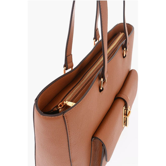 Moschino LOVE Faux Leather Tote Bag with Golden Details