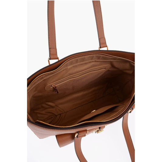Moschino LOVE Faux Leather Tote Bag with Golden Details