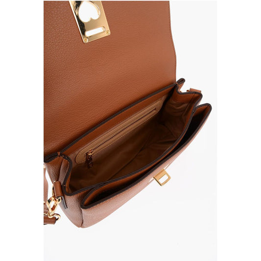 Moschino LOVE Faux Leather Shoulder Bag with Golden Details