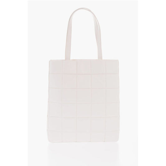Moschino LOVE Quilted Faux Leather Tote Bag with Turn Lock Closure