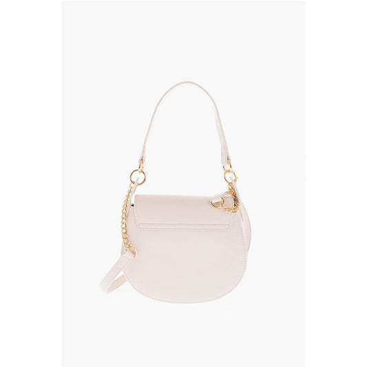 Moschino LOVE Faux Leather Mini Saddle Bag with Golden Closure Turn L