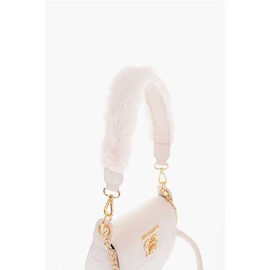 Moschino LOVE Faux Leather Mini Saddle Bag with Golden Closure Turn L